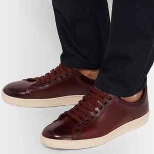 Tom Ford Russel Sneakers Lace Up Polished Leather Casual Dress Shoe 12 USED $890